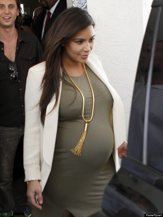 Kim Kardashian Shows Off Huge Baby Bump