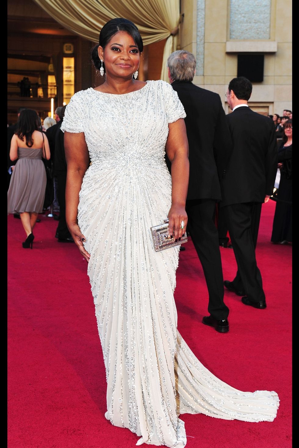 Octavia Spencer wearing Tadashi Shoji in 2012