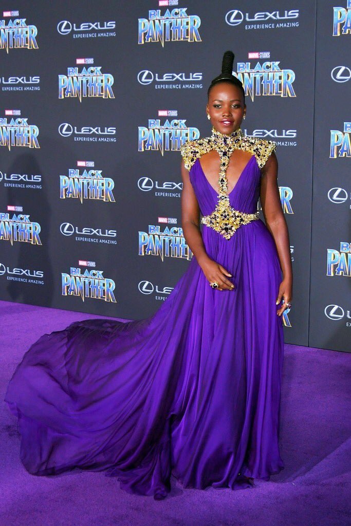 Lupita Nyong’o at the #BlackPanther World Premiere