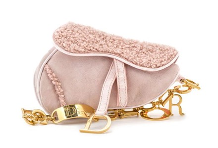 dior fur saddle bag