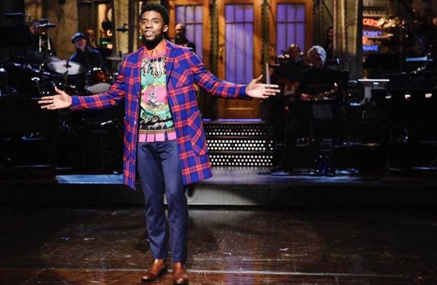 Chadwick Boseman presenting Saturday Night Live