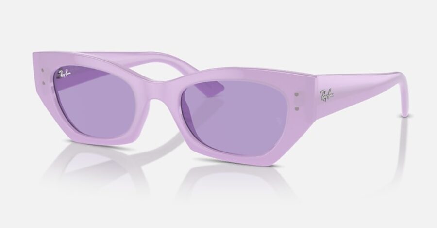 a pair of lilac-colored sunglasses as a must-have spring accessories