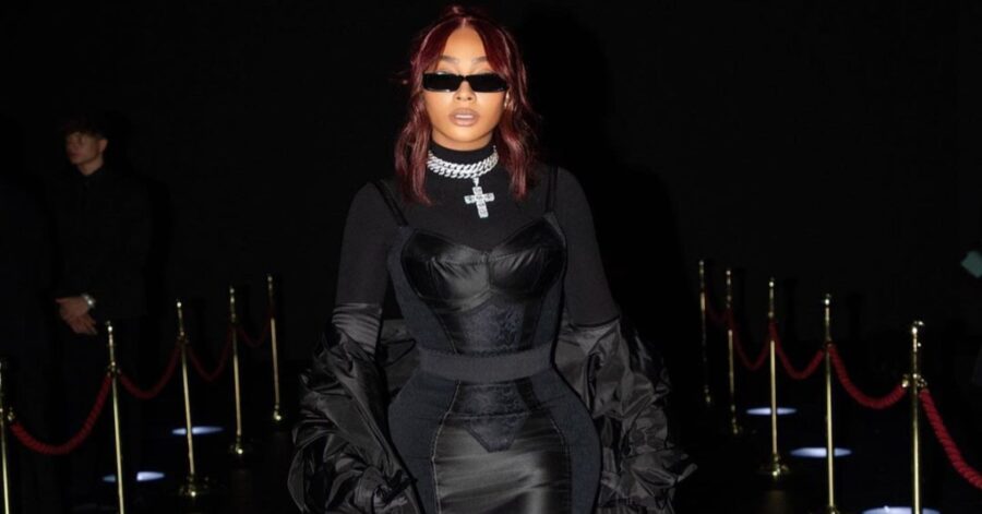 Lala Anthony attends the D&G Show at Milan Fashion Week 2023